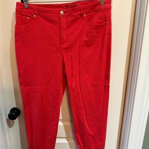 Chico's Bold Red Skinny Jeans